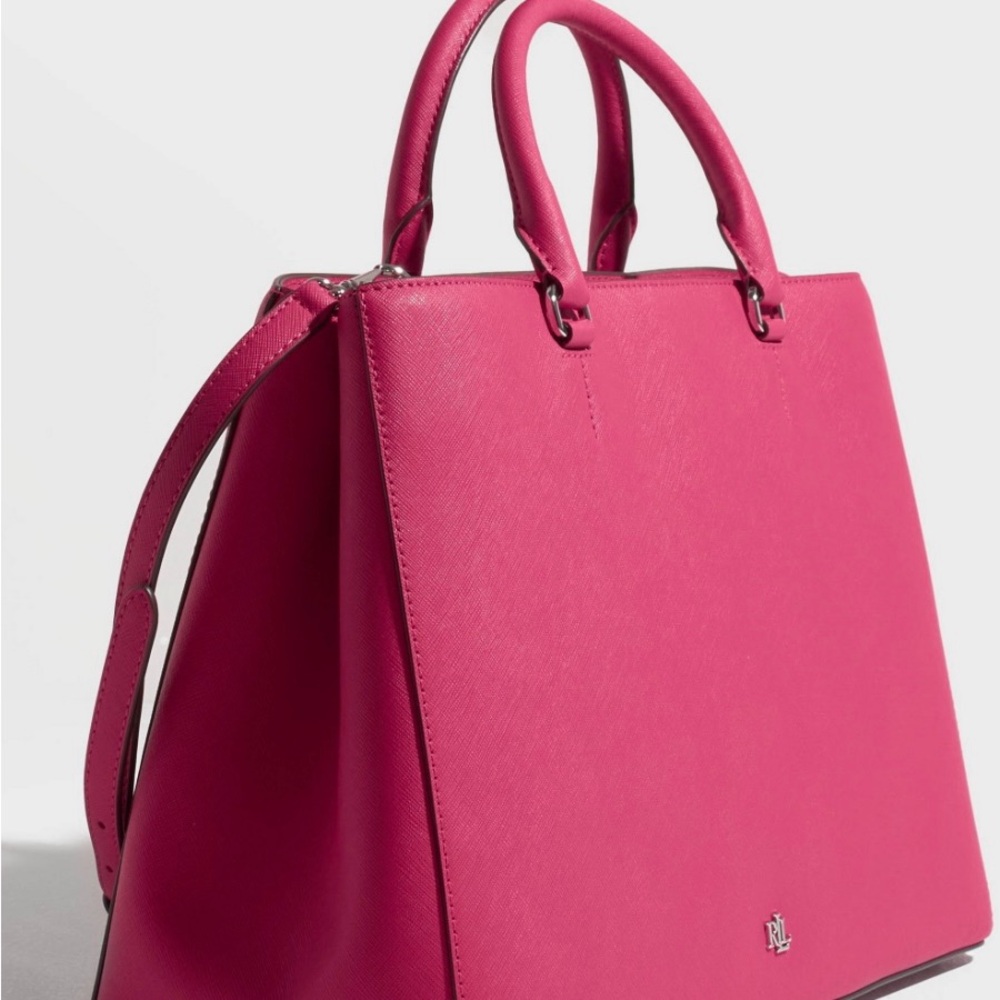 Barely Used Lauren Ralph Lauren Hanna Satchel Bag - Picture 10 of 11